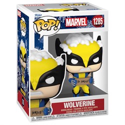 Funko Pop 1285 Bobble Marvel Holiday Wolverine w/ Sign 041709 - фото 10903